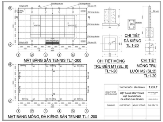 Thi cong son san tennis 2